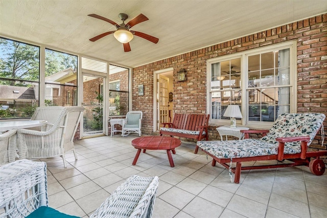 2108 Prestwick Dr, Germantown, TN 38139 - sunroom with a ceiling fan