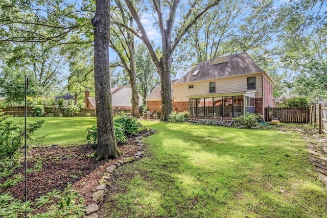 2108 Prestwick Dr, Germantown, TN 38139 - fenced backyard with a sunroom