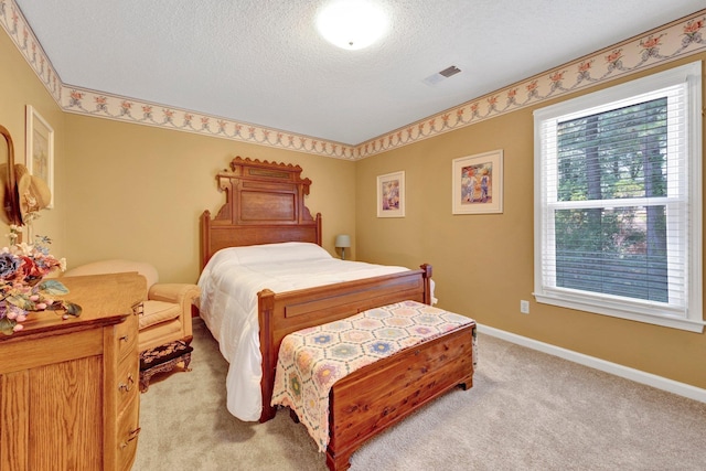 2671 Maple Grove Cv S, Germantown, TN 38139 - bedroom with light carpet and a textured ceiling