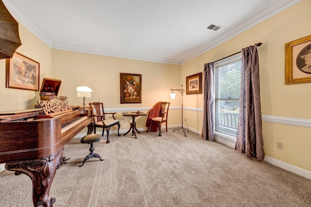 2671 Maple Grove Cv S, Germantown, TN 38139 - living area with crown molding and carpet floors