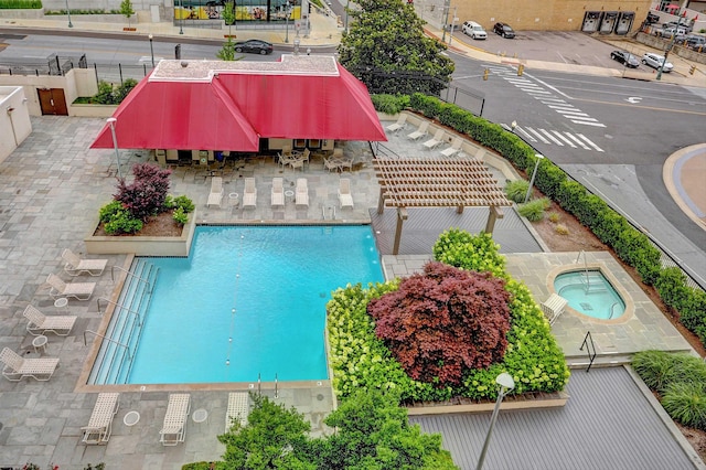 200 Wagner Pl Unit 804, Memphis, TN 38103 - community pool with a hot tub and a patio area
