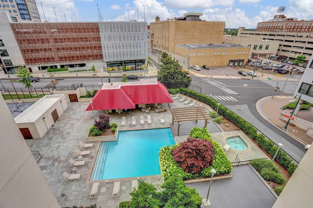 200 Wagner Pl Unit 804, Memphis, TN 38103 - drone / aerial view of a pool area