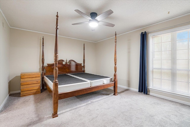 3333 Sycamore View Rd, Bartlett, TN 38134 - carpeted bedroom featuring ornamental molding and ceiling fan