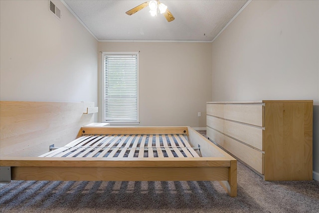 3333 Sycamore View Rd, Bartlett, TN 38134 - carpeted bedroom featuring ornamental molding and ceiling fan