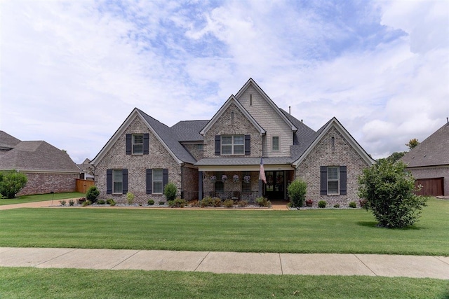 280 Cotton Trail Dr, Rossville, TN 38066 - craftsman-style house featuring a front yard, brick siding, and a shingled roof