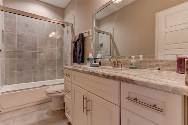 280 Cotton Trail Dr, Rossville, TN 38066 - bathroom with vanity, combined bath / shower with glass door, and tile patterned floors