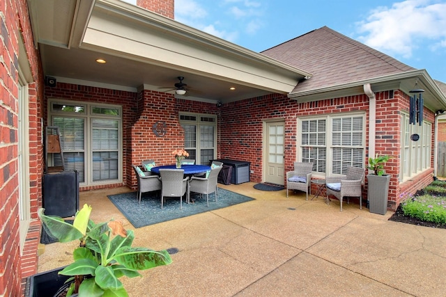 774 Wellington Way Cv, Collierville, TN 38017 - view of patio featuring ceiling fan and outdoor dining area