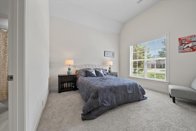 4741 Carousel Ln, Collierville, TN 38017 - carpeted bedroom with vaulted ceiling and baseboards
