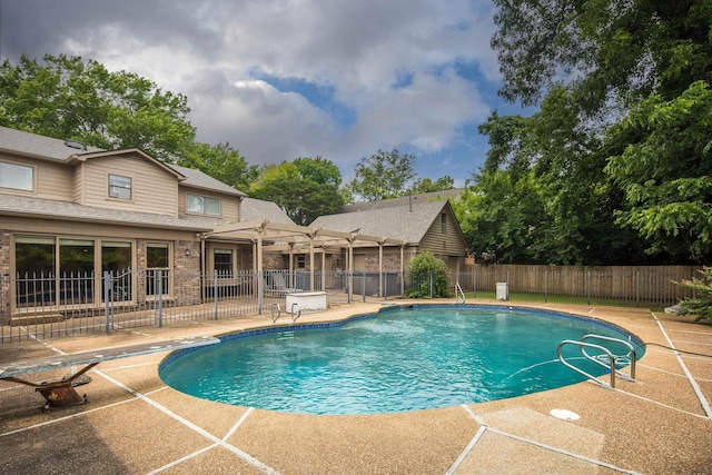 460 Jason Dr, Memphis, TN 38120 - view of pool with a pergola, a patio, and a fenced backyard