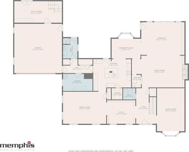 460 Jason Dr, Memphis, TN 38120 - view of property floor plan