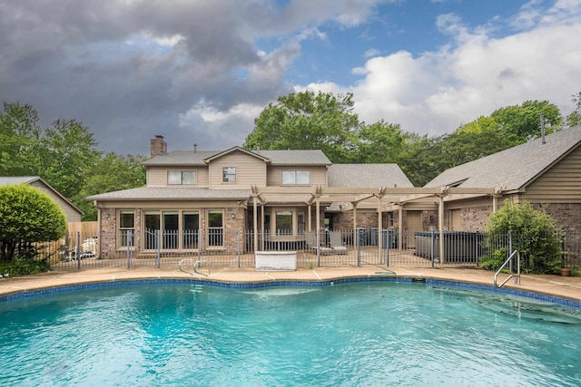 460 Jason Dr, Memphis, TN 38120 - view of swimming pool with a pergola and a patio area