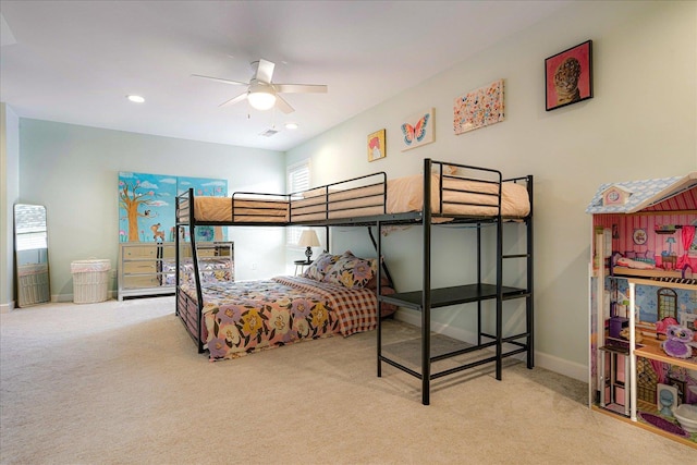 2165 Latting Hills Cv, Eads, TN 38016 - bedroom with carpet, recessed lighting, and a ceiling fan