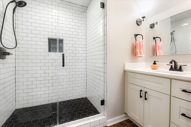 2165 Latting Hills Cv, Eads, TN 38016 - bathroom featuring a stall shower and vanity