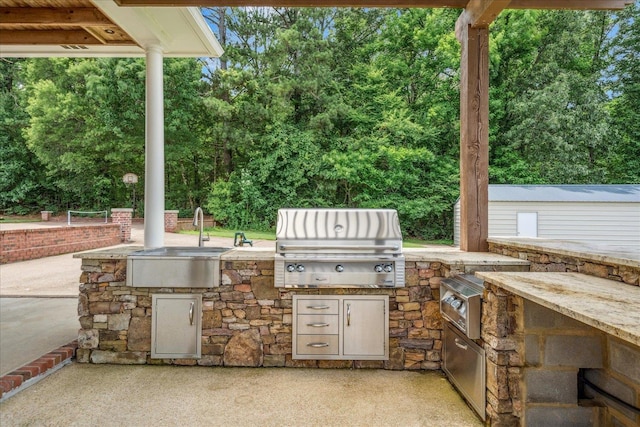 2165 Latting Hills Cv, Eads, TN 38016 - view of patio / terrace featuring area for grilling and view of wooded area