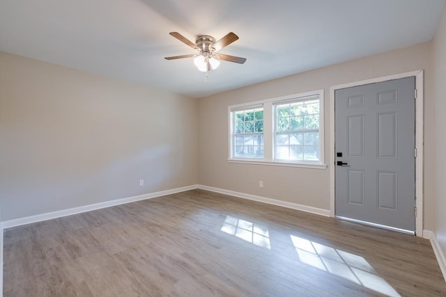3292 Stella St, Memphis, TN 38127 - entrance foyer with ceiling fan and wood finished floors