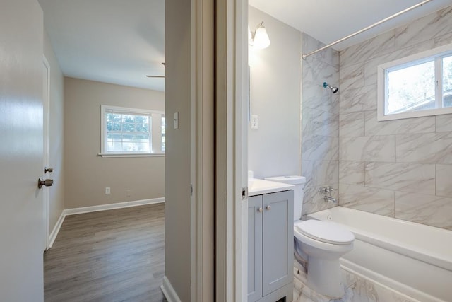 3292 Stella St, Memphis, TN 38127 - full bath featuring vanity, shower / tub combination, and wood finished floors