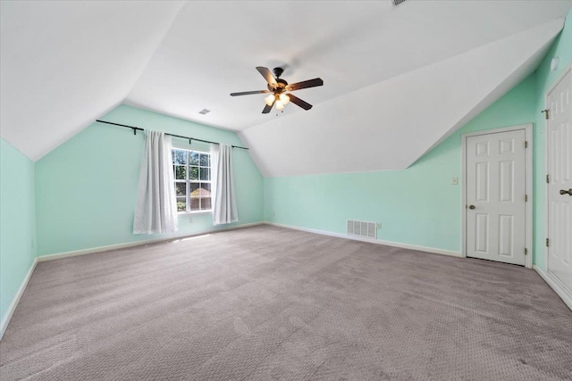 3760 Broadway Rd, Bartlett, TN 38135 - bonus room with ceiling fan, vaulted ceiling, and carpet