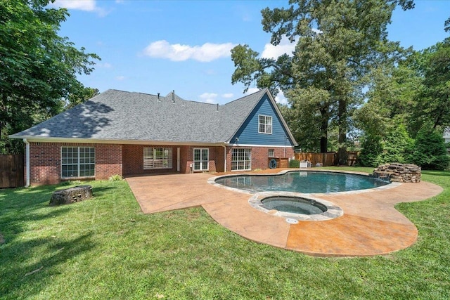 3760 Broadway Rd, Bartlett, TN 38135 - outdoor pool featuring a patio and an in-ground hot tub