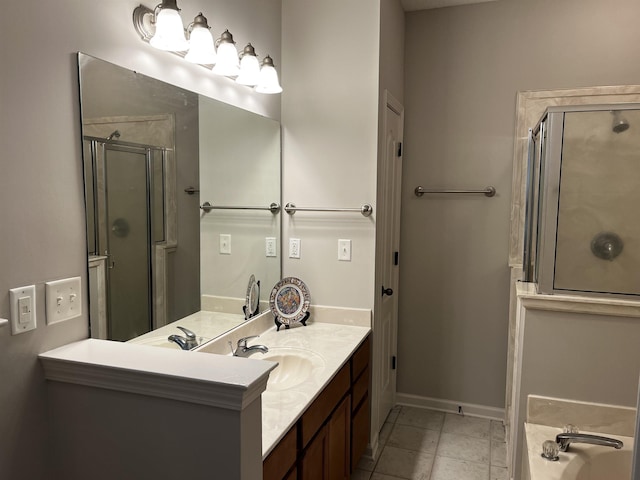 1182 Collierville-Arlington Rd, Collierville, TN 38017 - full bath with a shower with door, vanity, and a bathtub