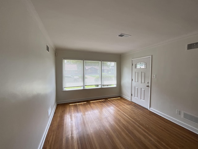 1454 Railton Rd, Memphis, TN 38111 - entrance foyer with crown molding and dark wood-style flooring