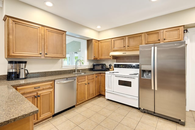 4152 Barfield Rd, Memphis, TN 38117 - kitchen featuring stainless steel appliances, range hood, recessed lighting, and light tile patterned floors