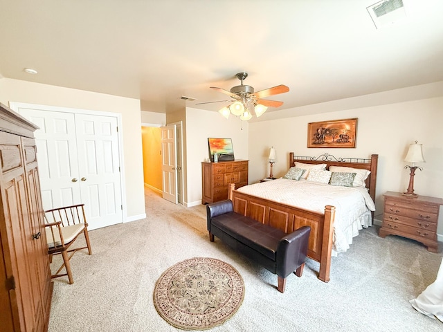 78 Pidgeon Dr, Memphis, TN 38117 - bedroom with carpet, ceiling fan, and a closet