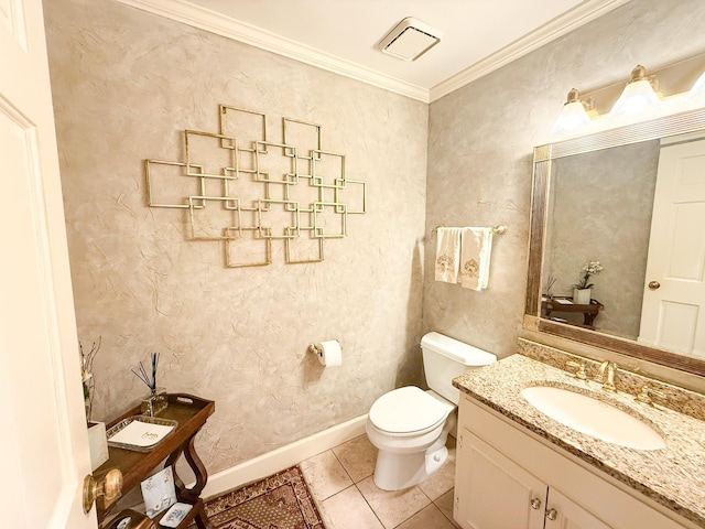 78 Pidgeon Dr, Memphis, TN 38117 - bathroom with tile patterned floors, vanity, and ornamental molding