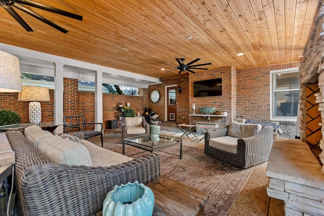 232 Windover Grove Dr, Memphis, TN 38111 - view of patio featuring a ceiling fan and an outdoor living space
