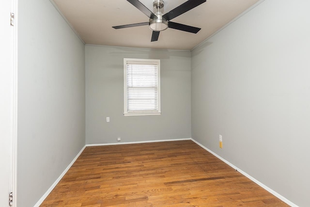 3806 Bluff Rd, Hernando, MS 38632 - unfurnished room with ornamental molding, ceiling fan, and light wood-style floors