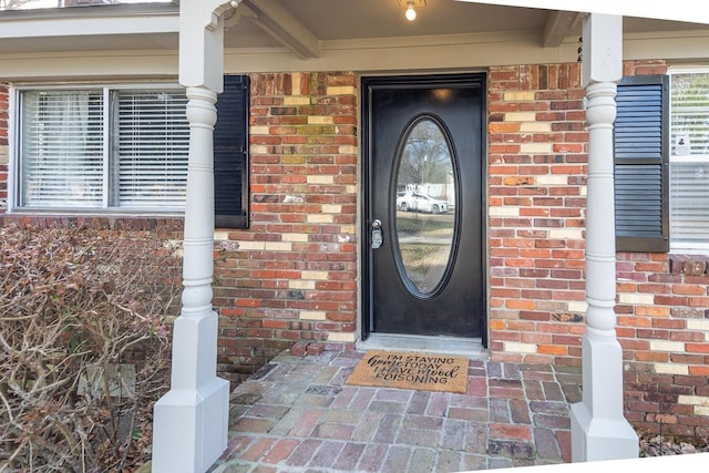 3806 Bluff Rd, Hernando, MS 38632 - entrance to property with brick siding and a porch