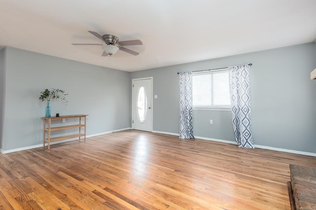 3806 Bluff Rd, Hernando, MS 38632 - unfurnished living room featuring ceiling fan and light wood-style floors