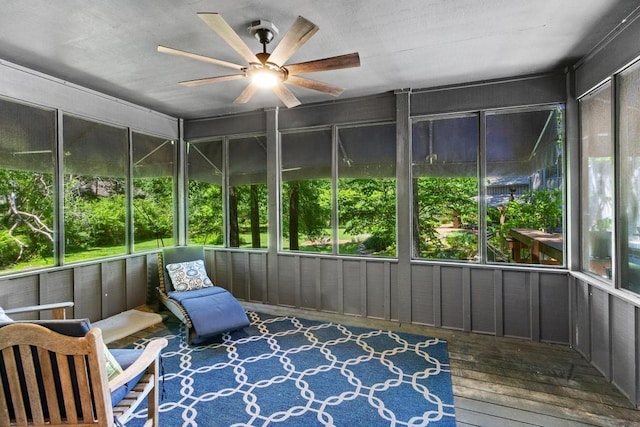 9240 Riveredge Dr, Memphis, TN 38018 - sunroom with ceiling fan and plenty of natural light