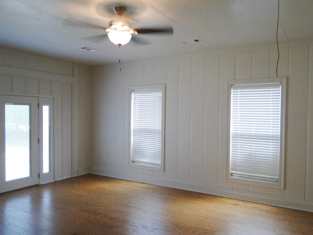 630 Ridgecrest Dr, Pope, MS 38658 - unfurnished room with ceiling fan, light wood-style flooring, and healthy amount of natural light