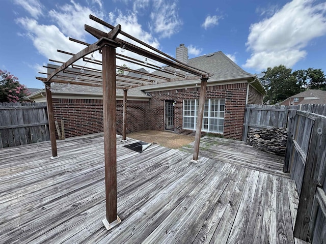 850 N Ericson Rd, Memphis, TN 38018 - wooden terrace featuring a pergola and a fenced backyard