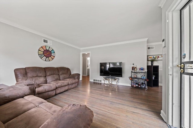4583 E Dearing Rd, Memphis, TN 38117 - living area with ornamental molding and wood finished floors
