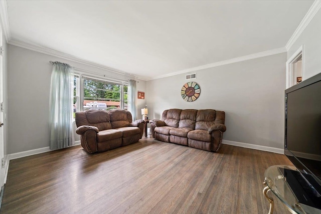 4583 E Dearing Rd, Memphis, TN 38117 - living area featuring wood finished floors and crown molding