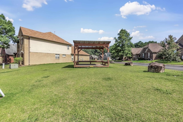 6836 Lagrange Grove Dr, Cordova, TN 38018 - view of grassy yard with a pergola and a residential view