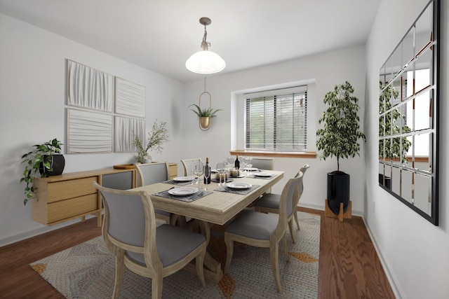 1824 Crossflower Cv Unit 94, Germantown, TN 38138 - dining area featuring dark wood-type flooring and baseboards