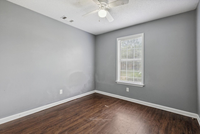 2766 Fletcher View Dr, Memphis, TN 38016 - spare room featuring wood finished floors, a ceiling fan, and a textured ceiling