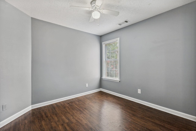 2766 Fletcher View Dr, Memphis, TN 38016 - spare room with a textured ceiling, a ceiling fan, and wood finished floors