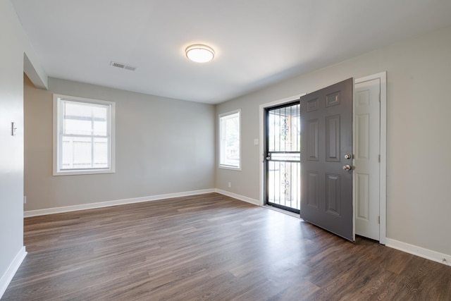 4825 Verne Rd, Memphis, TN 38117 - entryway with healthy amount of natural light and dark wood finished floors