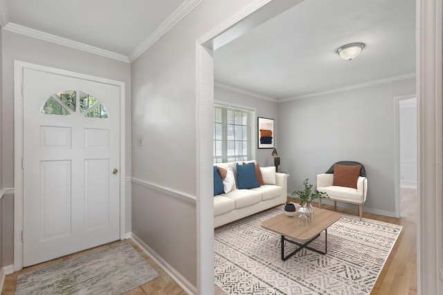 4338 Gardenview Dr, Memphis, TN 38116 - entryway with ornamental molding and light wood-style floors