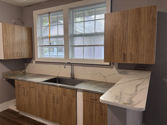 1043 Pearce St, Memphis, TN 38107 - kitchen with a sink and dark wood-style flooring