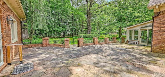 4030 Windolyn Way, Bartlett, TN 38133 - view of patio / terrace featuring a gate and french doors