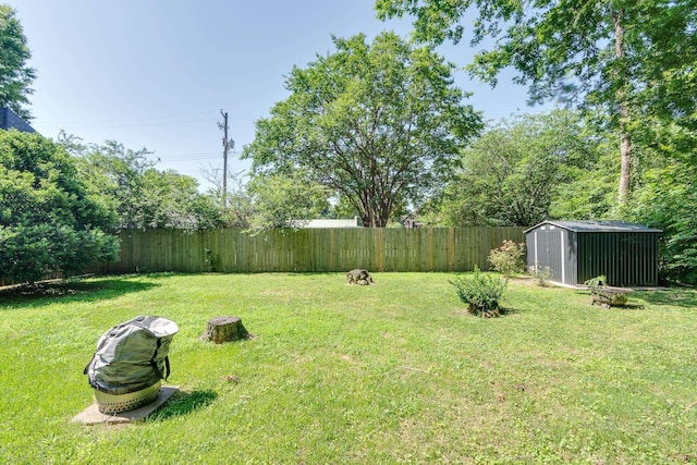 699 New York St, Memphis, TN 38104 - fenced backyard with a storage shed