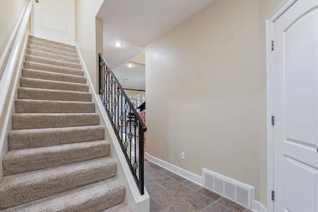 536 Warwick Willow Ln, Collierville, TN 38017 - stairway with recessed lighting and stone finish flooring