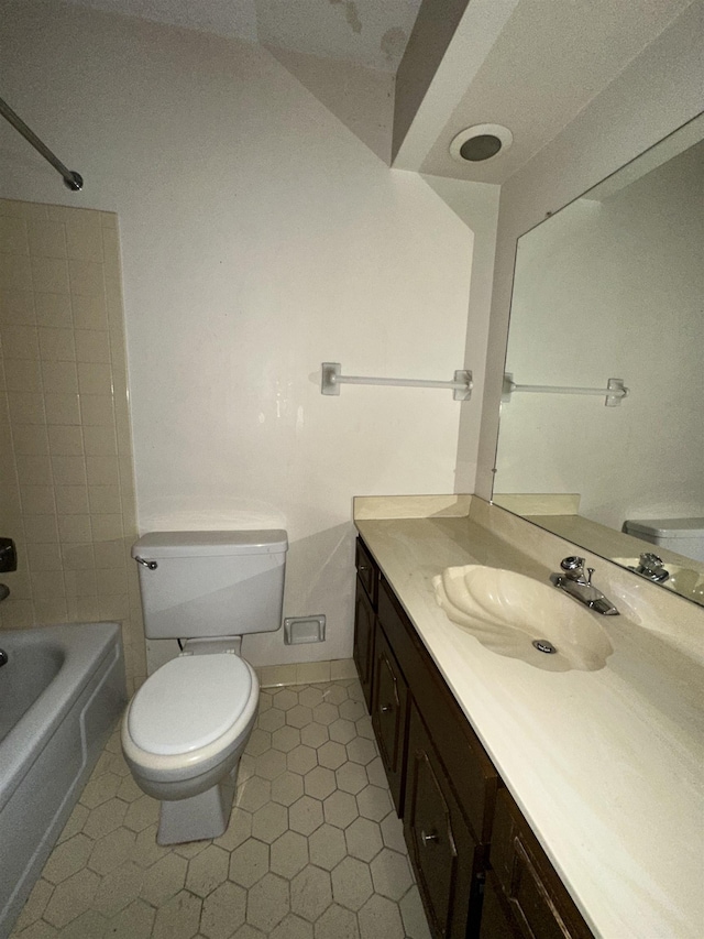 4607 Blue Willow Rd, Memphis, TN 38141 - full bath with vanity,  shower combination, and tile patterned floors