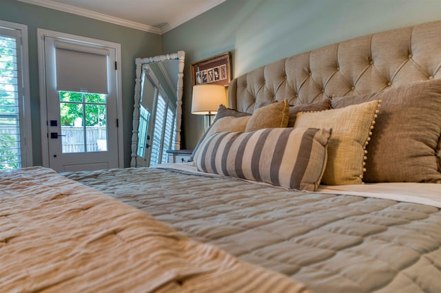 8986 Stratfield Cv, Germantown, TN 38139 - bedroom with access to exterior and ornamental molding