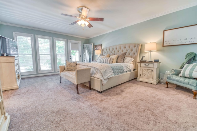 8986 Stratfield Cv, Germantown, TN 38139 - carpeted bedroom featuring ornamental molding and ceiling fan