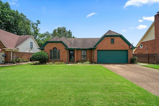 6445 Baird Ln, Bartlett, TN 38135 - view of front of home featuring brick siding, concrete driveway, and a garage